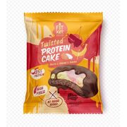  FITKIT Протеиновое печенье с суфле TWISTED Protein Cake (Вишня-миндаль-банан) 