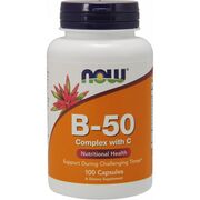  Комлекс B витаминов от NOW B-50 Complex (100 порц/100 капс) 