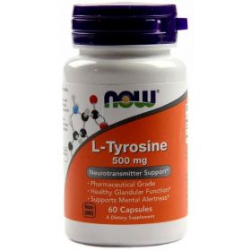  Тирозин от NOW L-Tyrosine 500 мг (120 порц/120 капс) 