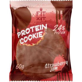  Протеиновое печенье от FitKit Protein chocolate сookie (клубника) (50 гр) 