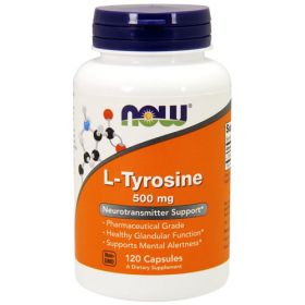  Тирозин от NOW L-Tyrosine 500 мг (120 порц/120 капс) 