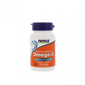  Омега-3 от NOW. Omega-3 1000 мг (30 порц/30 капс) 