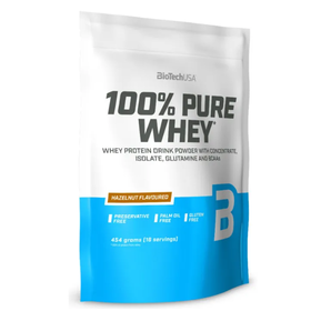  Протеин от BioTech 100% Pure Whey (лесной орех) (15 порц/454 гр) 