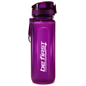  Бутылка для воды Be First 750 мл ТРИТАН, КРЫШКА С ЗАЩИТОЙ, фиолетовая 