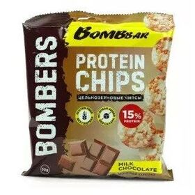  BOMBBAR Чипсы цельнозерновые протеиновые (Молочный шоколад) 