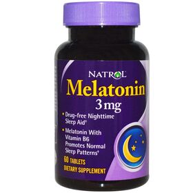  Мелатонин от Natrol 3мг (60 порц/60 капс) 