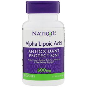  Альфа-липолиевая кислота от Natrol 600 мг (45 порц/45 капс) 