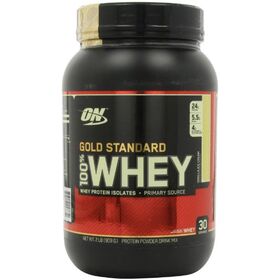  Протеин от Optimum Nutrition 100 % Whey protein Gold standard (ванильное мороженое) (29 порц/ 907 гр) 