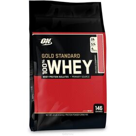  Протеин от Optimum Nutrition 100% Whey protein Gold standard (клубника) (146 порц/4540 г) 