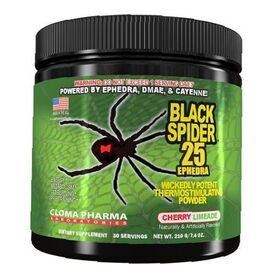  Предтренировочный комплекс от Cloma Pharma Black Spider  (вишня) (30 порц/210 гр) 