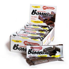  Протеиновый батончик от BOMBBAR (двойной шоколад) (1 шт/60 гр) 