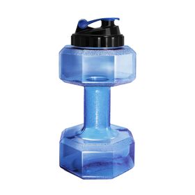  Бутылка-гантеля для воды БЕЗ ЛОГОТИПА 2200 мл, синяя (SN6010-BLUE-NO) 