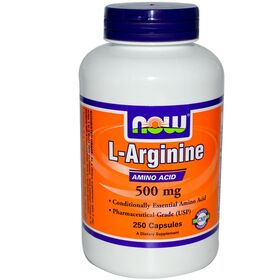  Аргинин от NOW. Arginine 500 мг (50 порц/100 капс) 