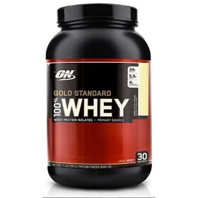  Протеин от Optimum Nutrition 100 % Whey protein Gold standard (ванильный крем) (29 порц/ 907 гр) 