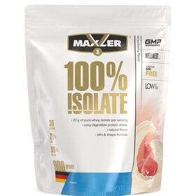  Протеин изолят от Maxler 100% Whey protein Isolate (клубника) (30 порц/900 гр) 