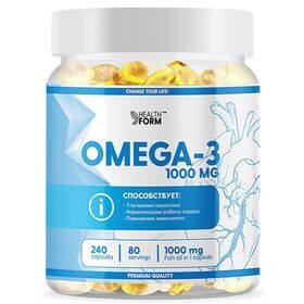  Омега 3 Health Form Omega 3 1000 мг (80 порц/240 капс) 