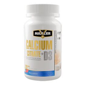  Кальций цитрат Maxler Calcium Citrate + D3 (60 порц/120 таб) 