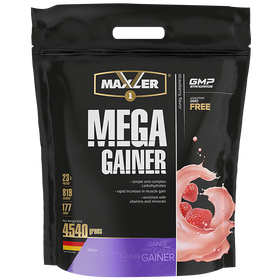  Гейнер Maxler Mega Gainer (клубника) (61 порц/4540 гр) 