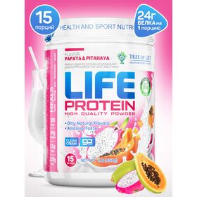  Протеин LIFE Protein (США) (папайя и питахайя) (15 порц/450 гр) 